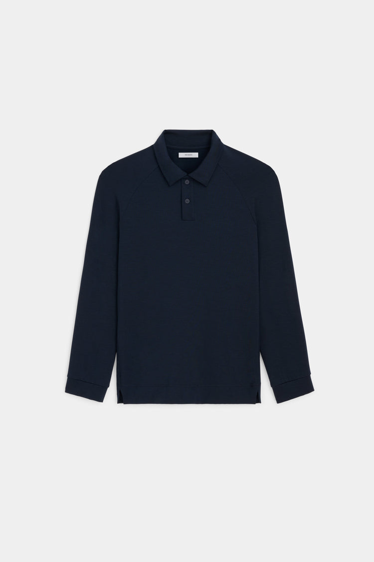 Natural Long Sleeve Tennis Polo