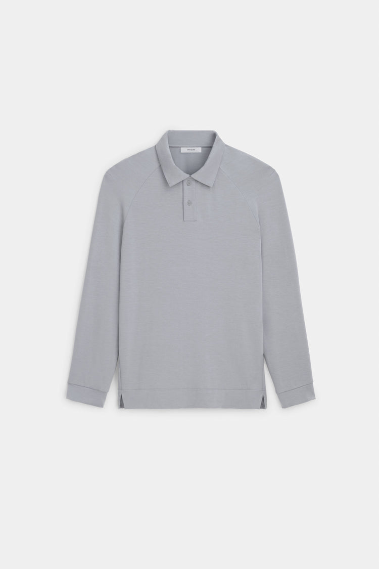 Natural Long Sleeve Tennis Polo