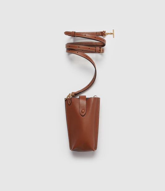 Minimalist Double Bag in Cognac
