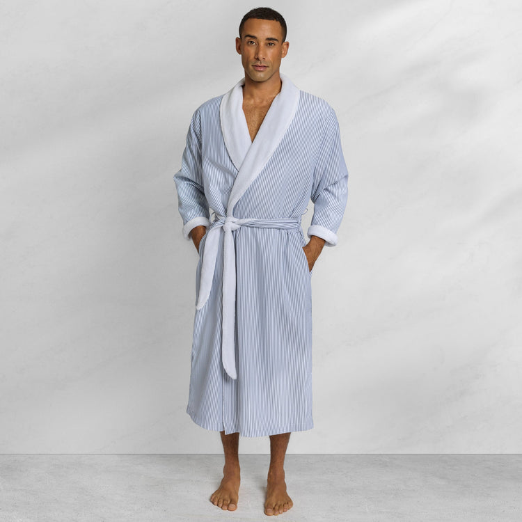 Classic Seersucker Striped Robe