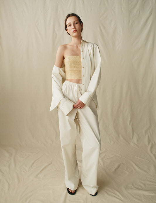 The Slouch Pants in Cotton Poplin
