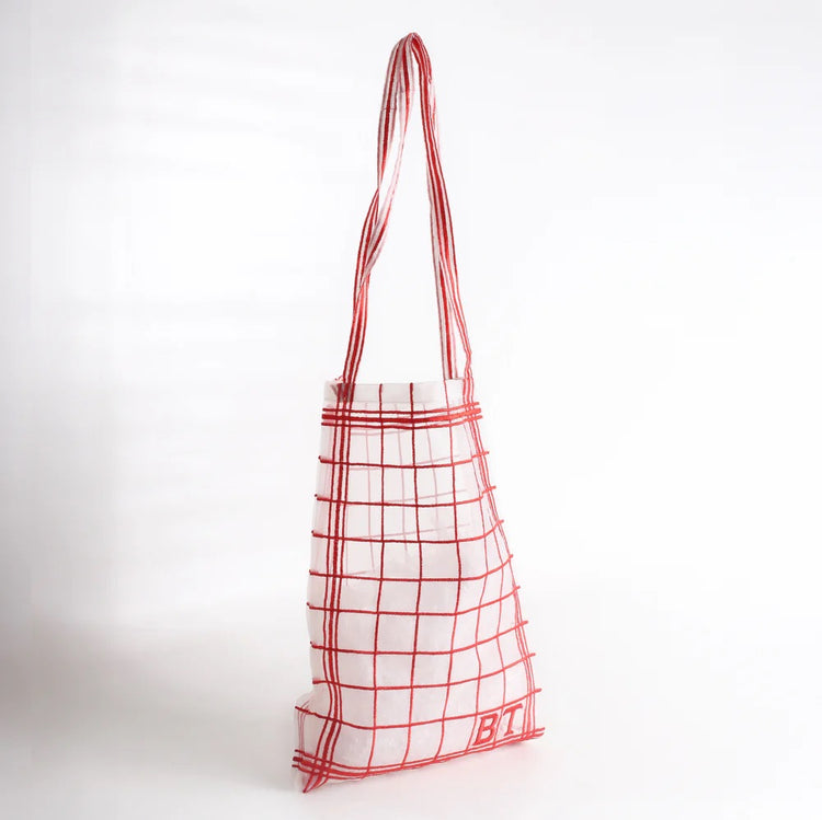 Small Red Tea Towel Bag