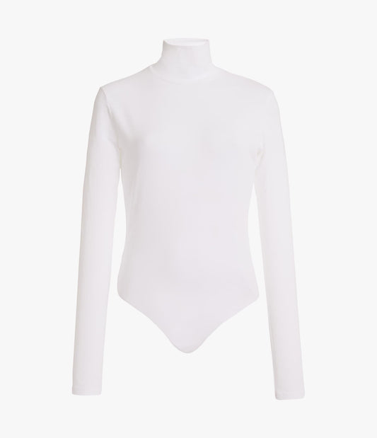 Turtleneck Bodysuit in White