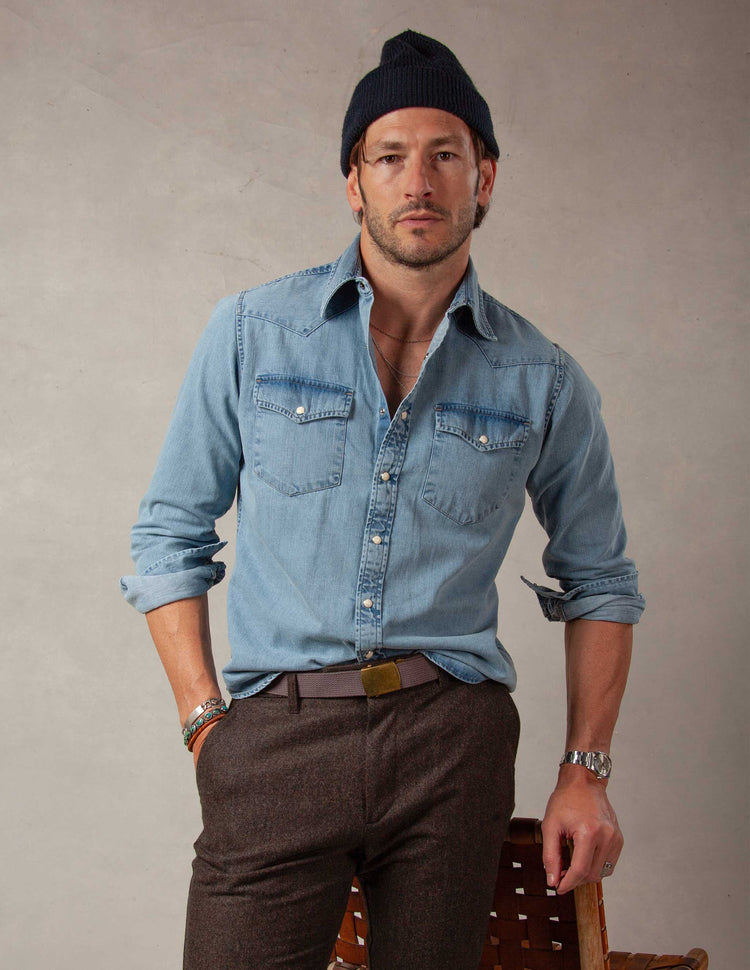Edwards Wool Trouser in Saddle Brown
