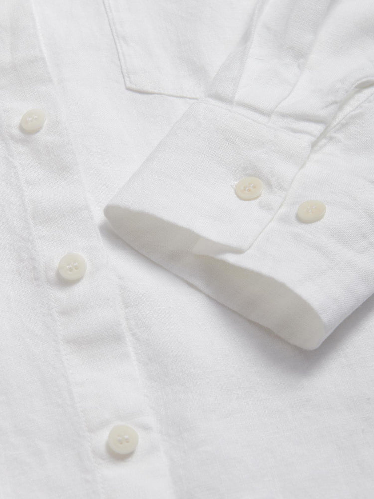 Women’s White Inagua Linen Shirt