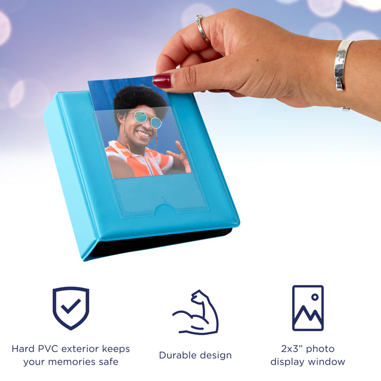 Zink Mini Photo Album 64-Pocket in Blue