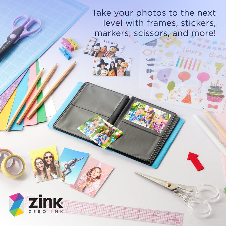 Zink Mini Photo Album 64-Pocket in Blue