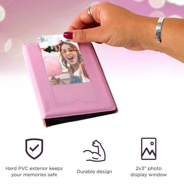Zink Mini Photo Album 64-Pocket in Pink