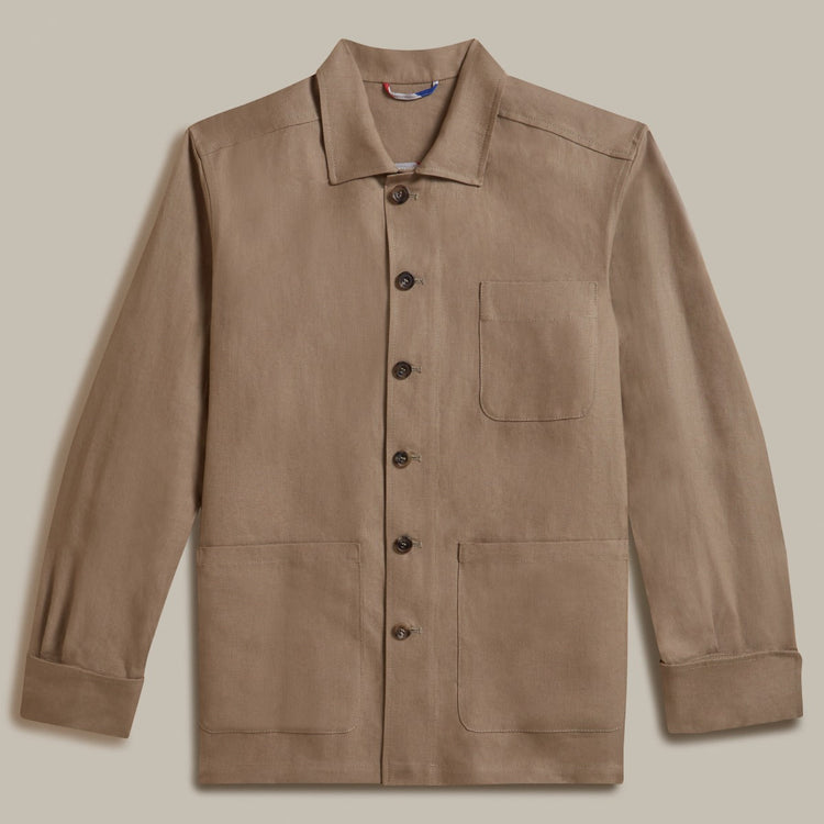 Linen Work Jacket in Natural