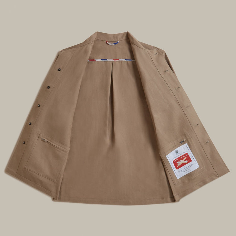 Linen Work Jacket in Natural