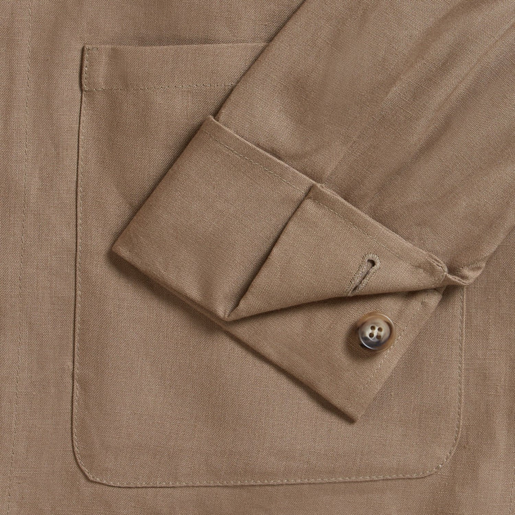 Linen Work Jacket in Natural