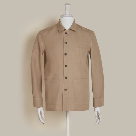 Linen Work Jacket in Natural