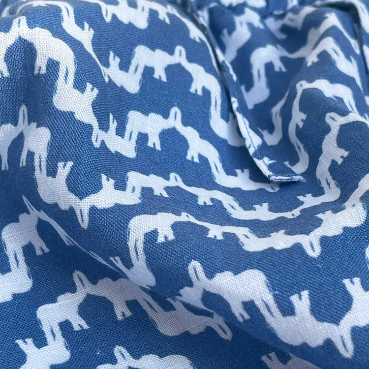 Men's Elephant Palace Blue Eleuthera Linen Trousers