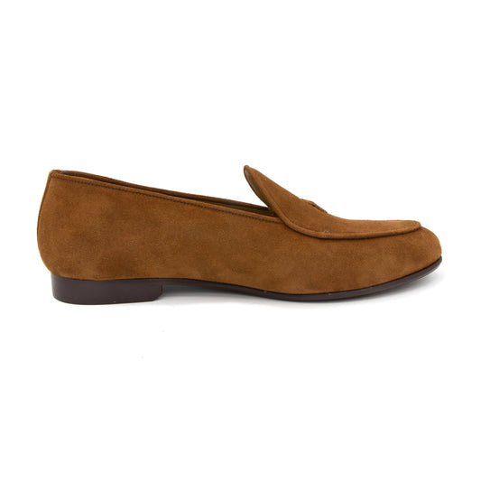 Men’s Suede Milano Loafer in Cognac