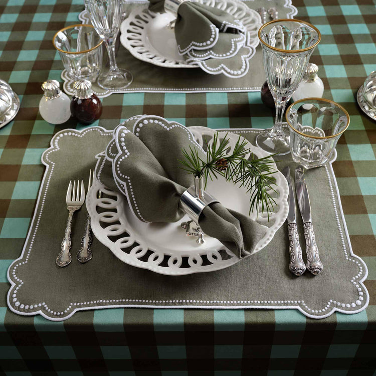 Seferî Pearl Napkin in Green