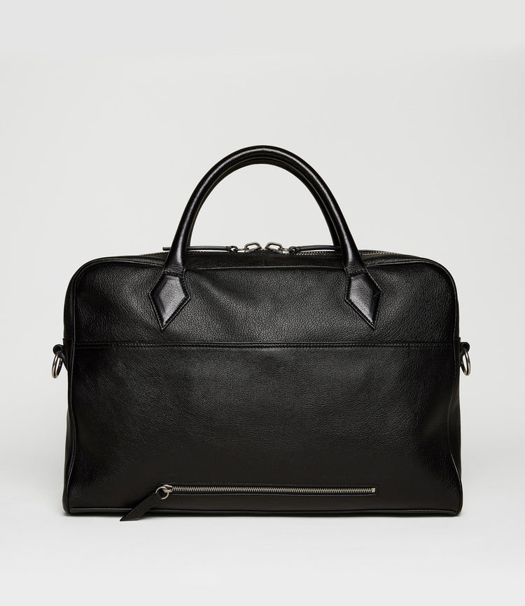 Slim Closer Briefcase in Black Buffalo