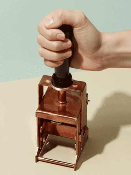 Self-Inking Custom Rubber Stamp: Black+Black