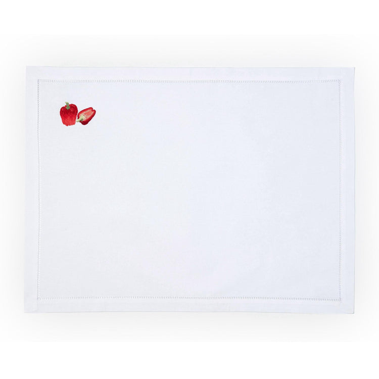 Bell Pepper Embroidered Placemat