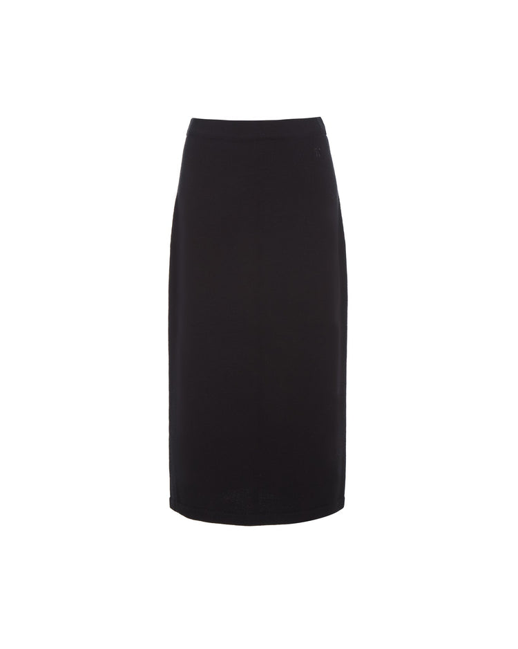 Dara Sweater Skirt in Noir