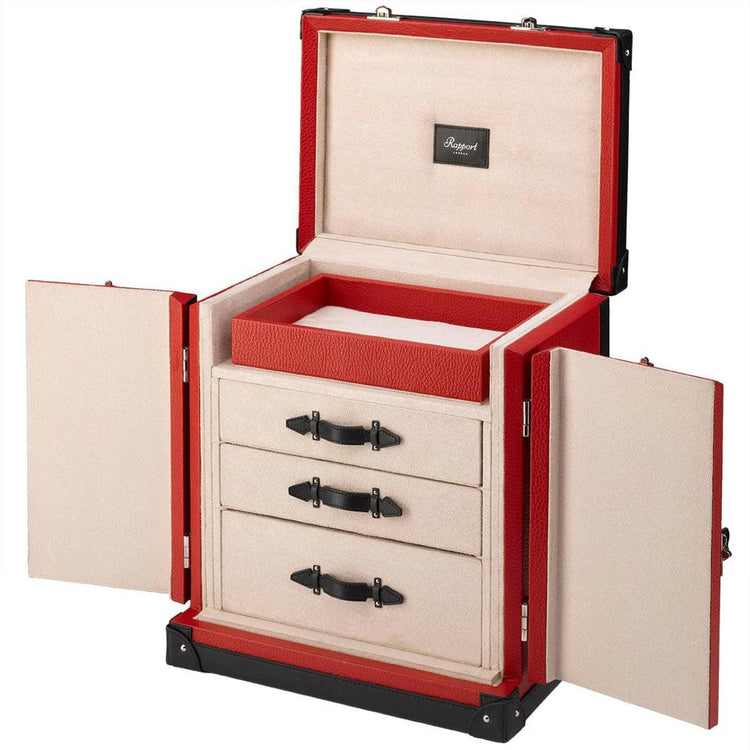 Deluxe Jewelry Trunk in Red
