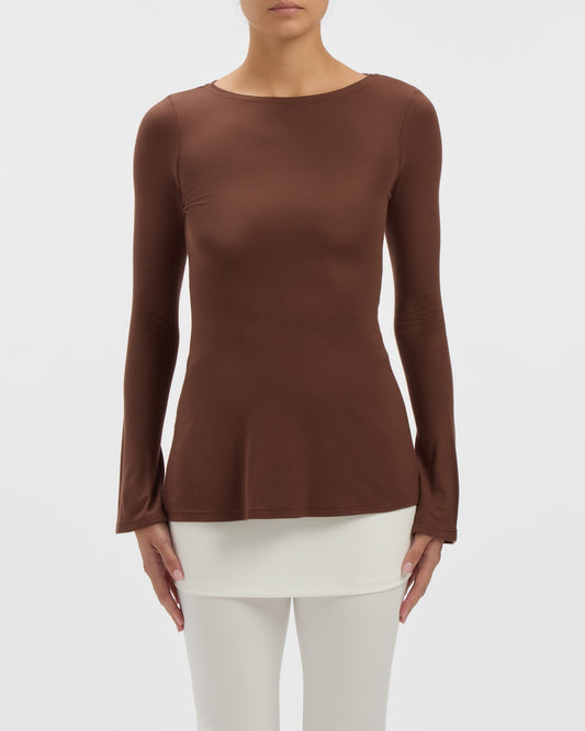 Evelyn Top in Chocolate