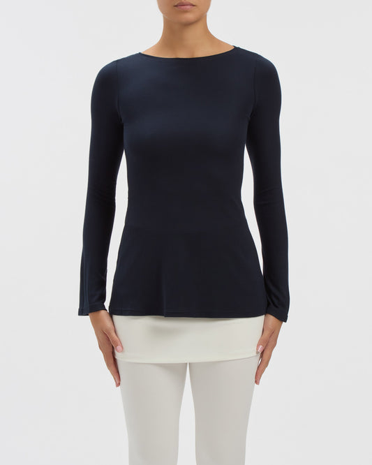 Evelyn Top in Midnight Navy