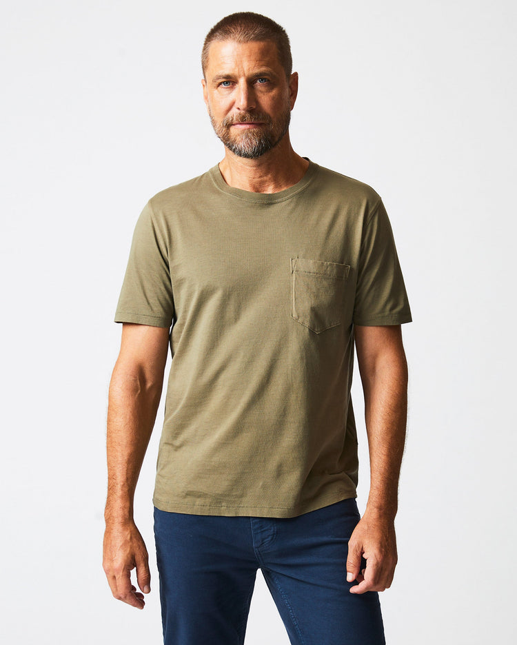 Washed Tee in Moss