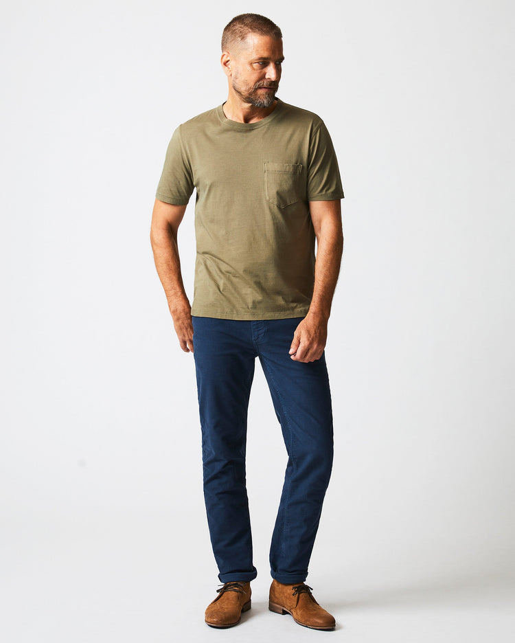 Washed Tee in Moss