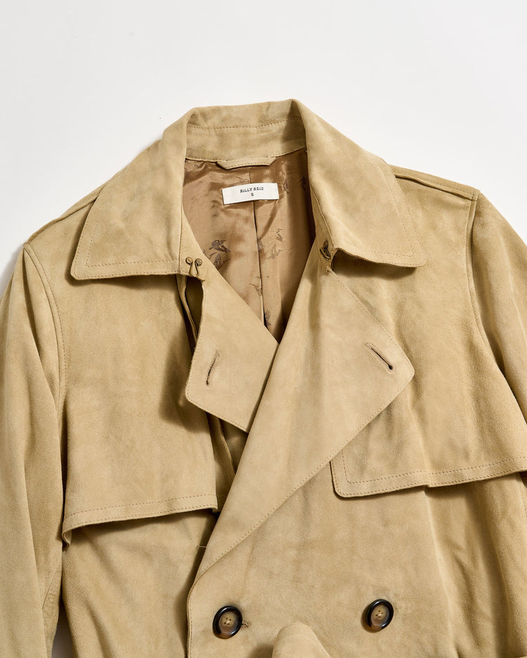 Women’s Long Suede Trench Coat