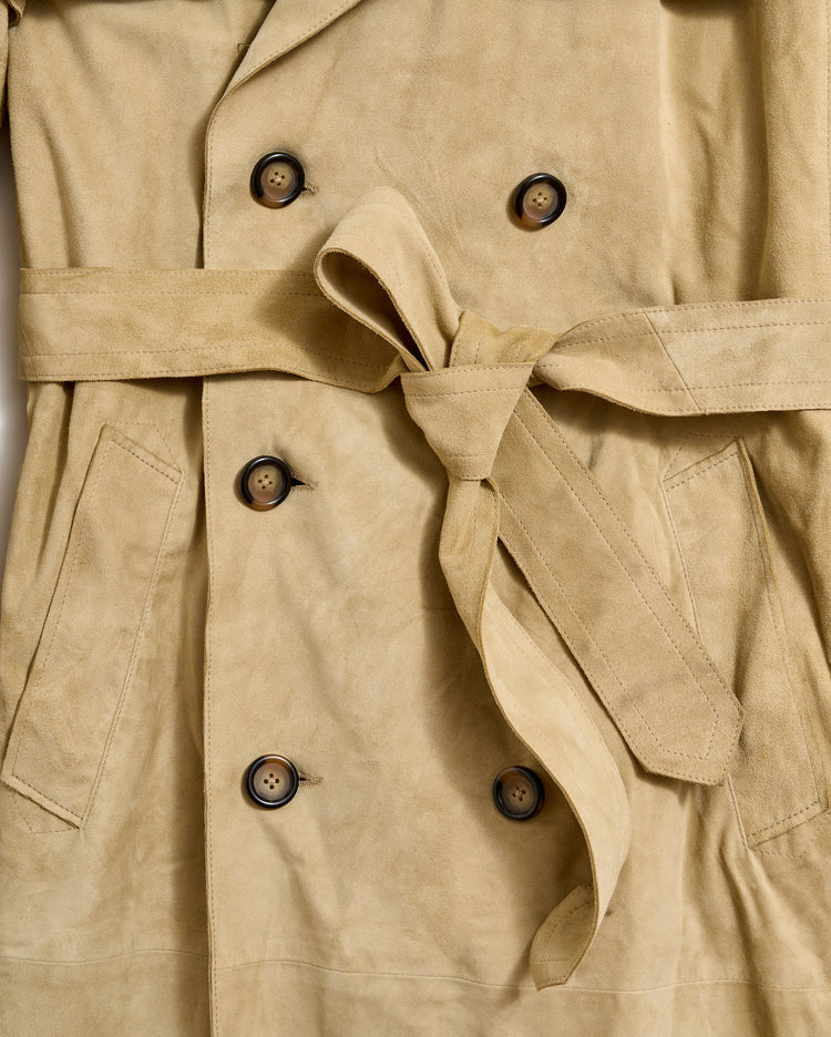 Women’s Long Suede Trench Coat