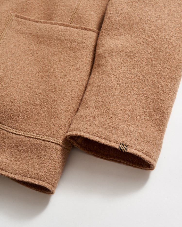 Boiled Wool Sport Coat in Camel