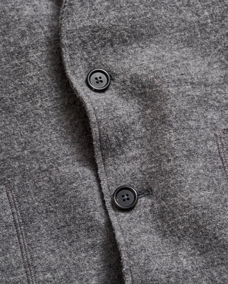 Boiled Wool Sport Coat in Grey Heather