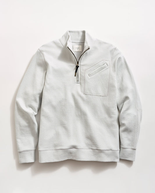 Quilted Half Zip in Beach Blue