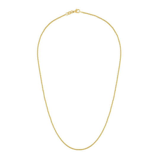 14k Yellow Gold Classic Fine Round Cable Chain