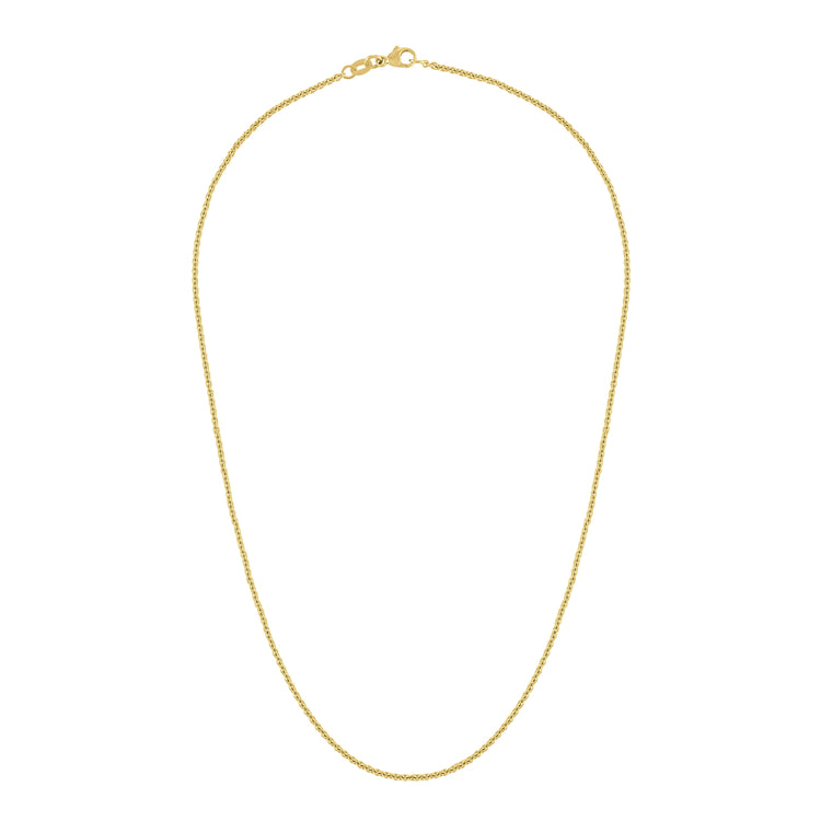 14k Yellow Gold Classic Fine Round Cable Chain