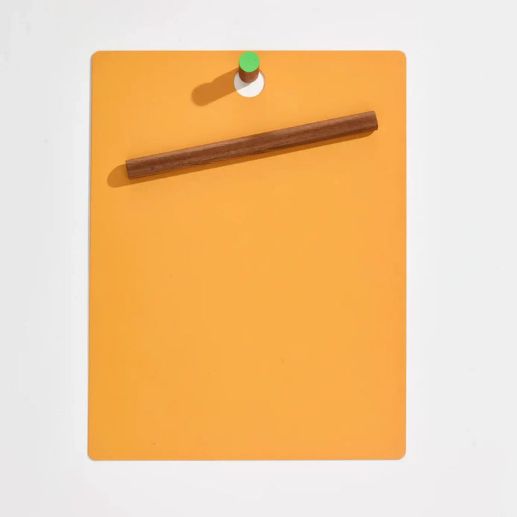 Magnetic Wall Clipboard in Orange/Green
