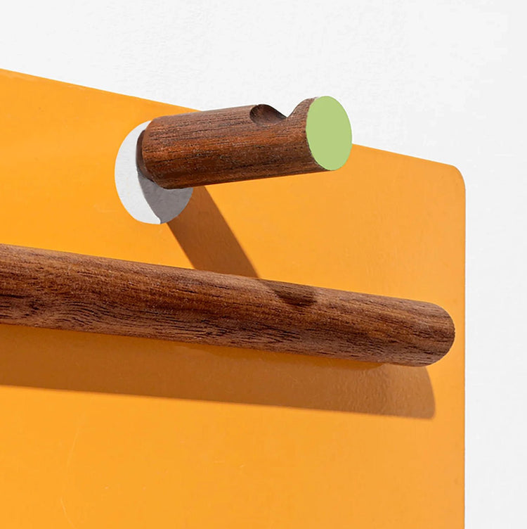 Magnetic Wall Clipboard in Orange/Green