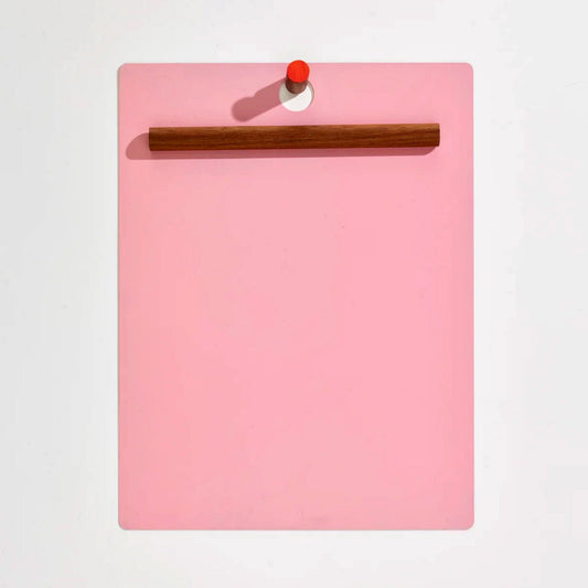 Magnetic Wall Clipboard in Pink/Red