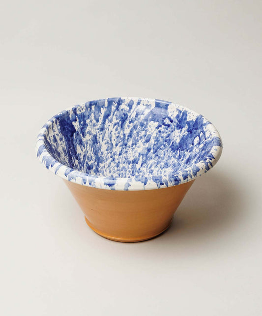 Large Blue Splatterware Basin