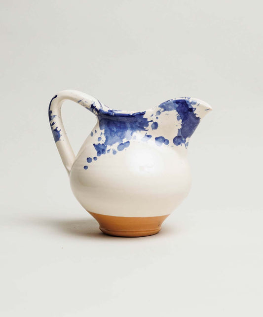 Blue Splatterware Pitcher