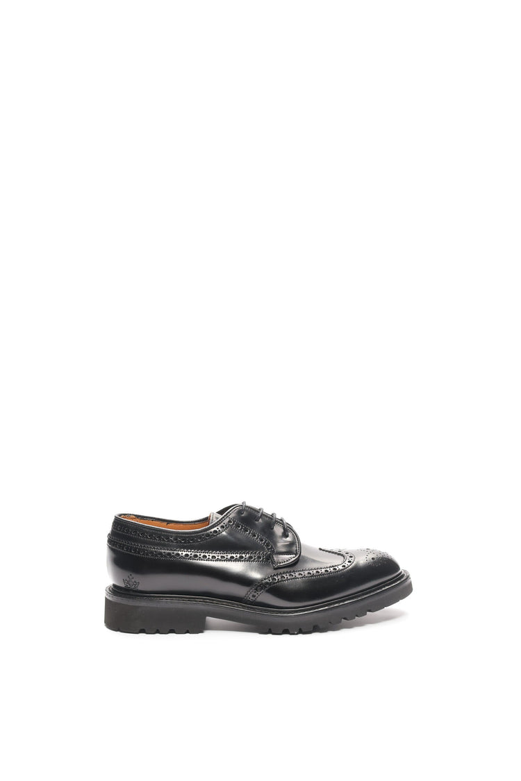 Guinevere Brogue Derby Shoes in Black