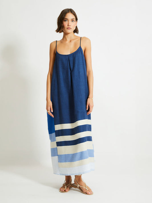 Nia Slip Dress in Betami Azure