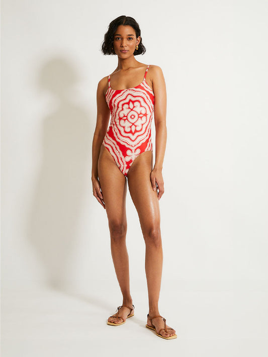 Elene One-Piece in Niku Red