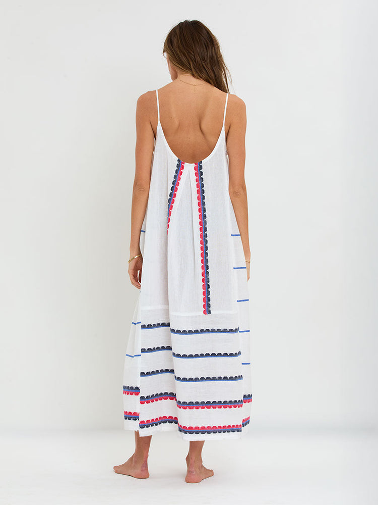 Nia Slip Dress in Kibebi Marine