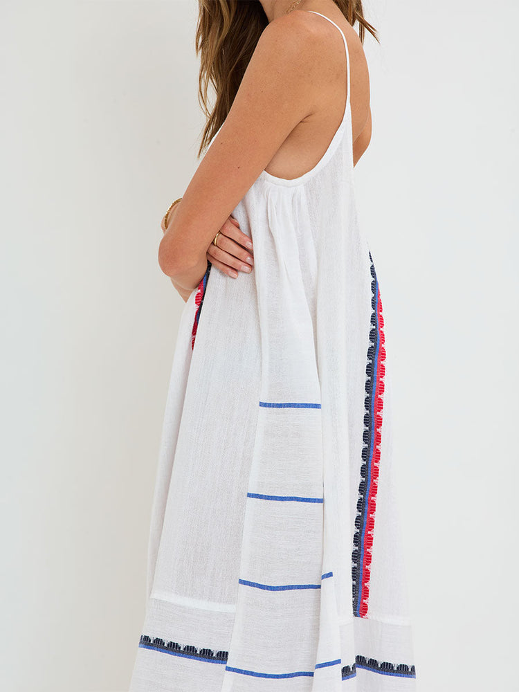 Nia Slip Dress in Kibebi Marine