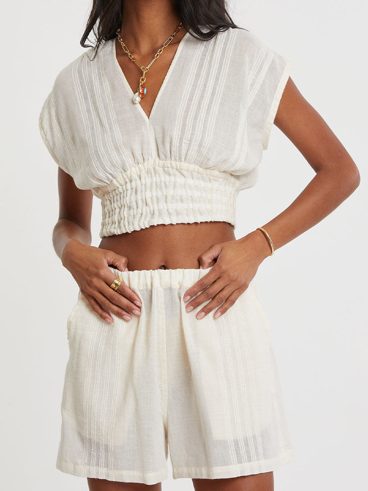 Safia Shorts in Lacee Cream