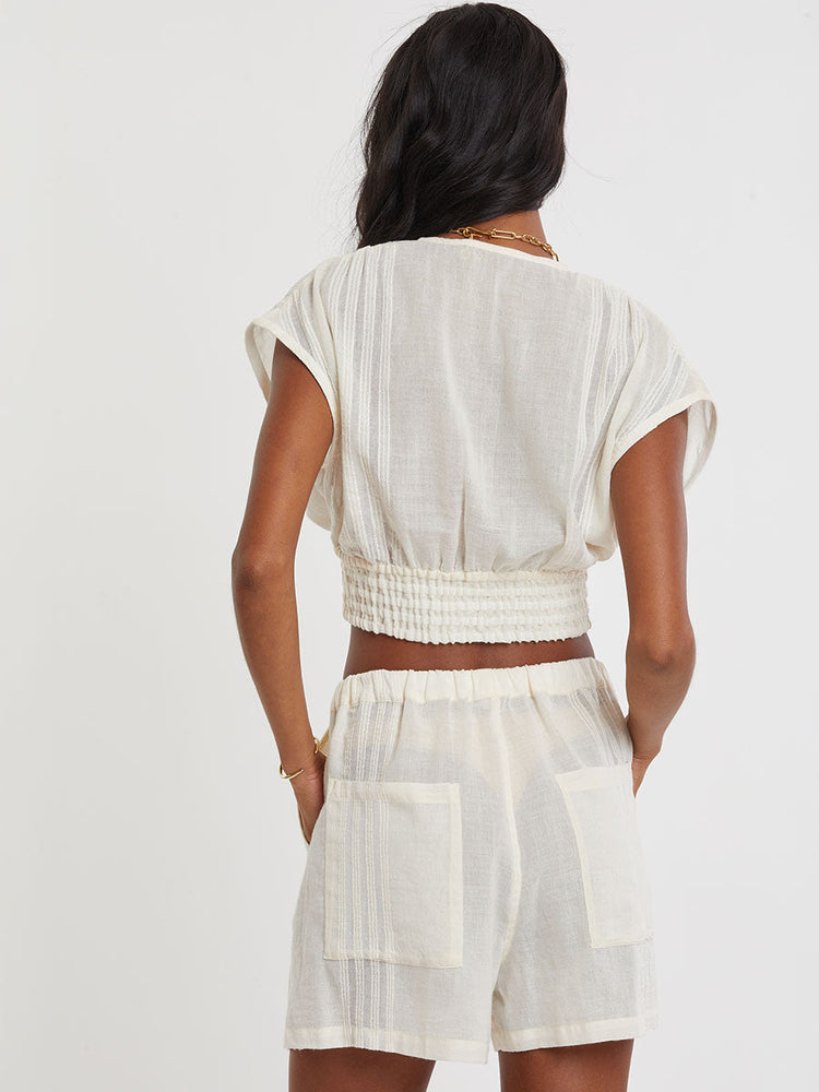 Safia Shorts in Lacee Cream