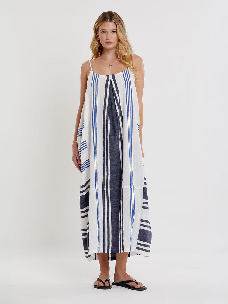 Nia Slip Dress in Marina Blue