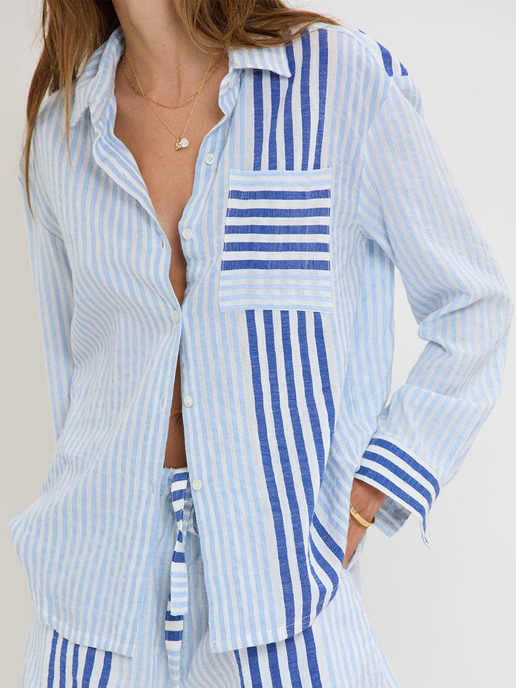 Aisha Shirt in Shemizi Blue