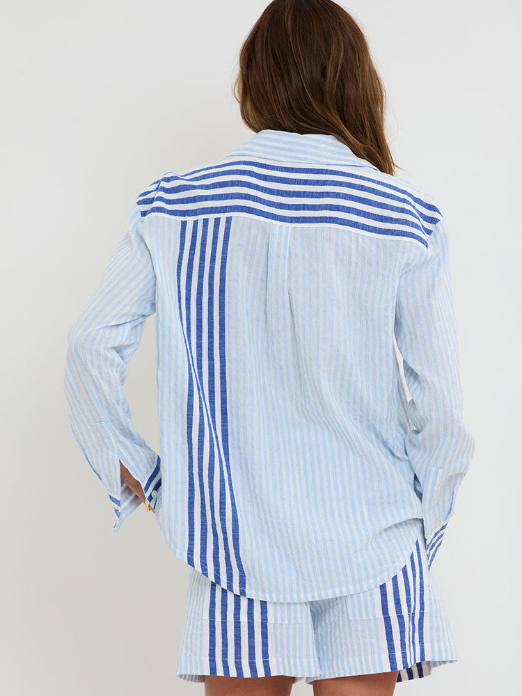 Aisha Shirt in Shemizi Blue